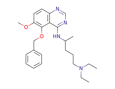Molecular Structure of 120075-68-5 (N<sup>4</sup>-(5-Benzyloxy-6-methoxy-quinazolin-4-yl)-N<sup>1</sup>,N<sup>1</sup>-diethyl-pentane-1,4-diamine)