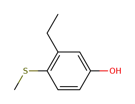 Molecular Structure of 14143-36-3 (3-ethyl-4-(methylthio)phenol)