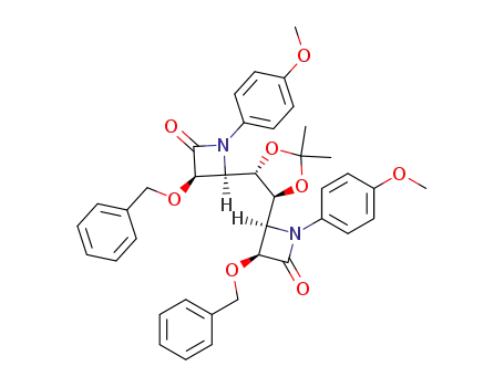 (4S,5S,3'R,4'S,3''S,4''R)-2,2-Dimethyl-4,5-bis<1'-(p-methoxyphenyl)-3'-(benzyloxy)-2'-oxo-azetidin-4'-yl>-1,3-dioxolane