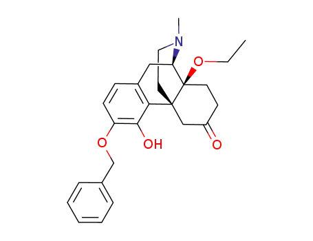 Molecular Structure of 165673-73-4 (3-(benzyloxy)-14-ethoxy-4-hydroxy-N-methylmorphinan-6-one)