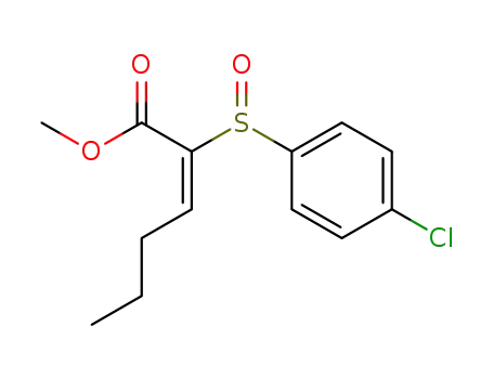 2-Hexenoic acid, 2-[(4-chlorophenyl)sulfinyl]-, methyl ester, (E)-