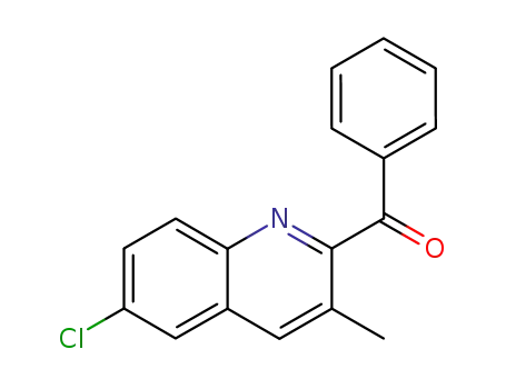 Molecular Structure of 112930-48-0 (Methanone, (6-chloro-3-methyl-2-quinolinyl)phenyl-)