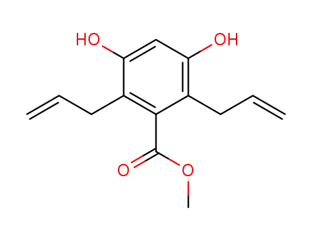 Molecular Structure of 139954-63-5 (methyl 2,6-diallyl-3,5-dihydroxybenzoate)