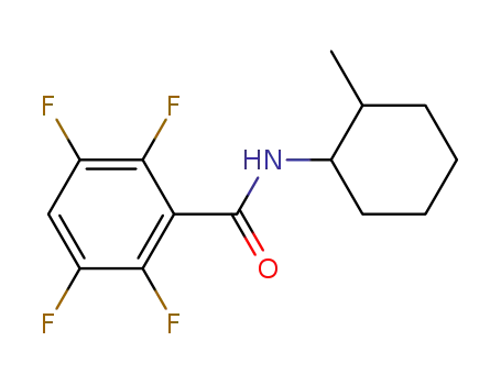 Molecular Structure of 1117700-43-2 (N-(2-methylcyclohexyl)-2,3,5,6-tetrafluoro-benzamide)