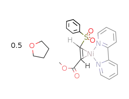 (methyl trans-β-(phenylsulfonyl)acrylate)(2,2'-bipyridine)nickel hemitetrahydrofuranate