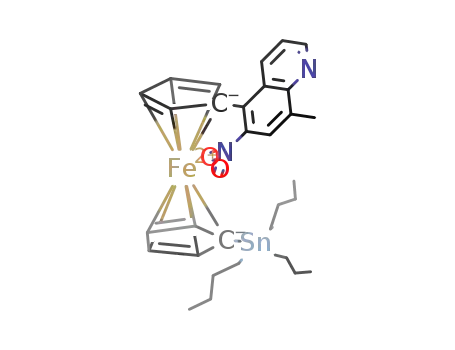 Molecular Structure of 326798-96-3 (1-tributylstannyl-1'-(8-methyl-6-nitroquino-5-yl)ferrocene)