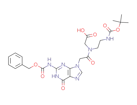 Molecular Structure of 169287-77-8 (BOC-PNA-G(Z)-OH)