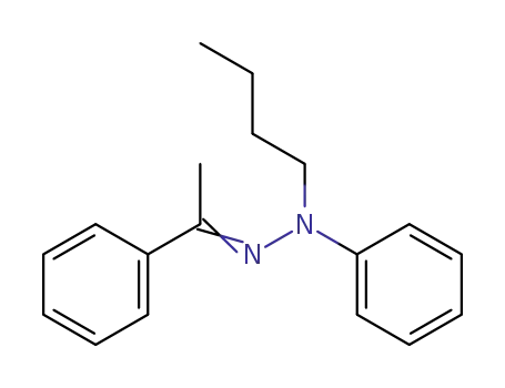Molecular Structure of 113675-25-5 (Ethanone, 1-phenyl-, butylphenylhydrazone)