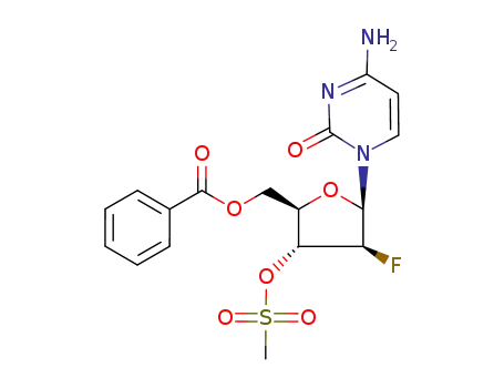 1-<5-O-benzoyl-2-deoxy-2-fluoro-3-O-(methylsulfonyl)-β-D-arabinofuranosyl>cytosine