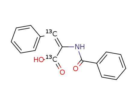 <1,3-13C2>-(E)-α-benzamidocinnamic acid