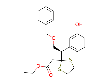 {2-[(R)-2-Benzyloxy-1-(3-hydroxy-phenyl)-ethyl]-[1,3]dithiolan-2-yl}-acetic acid ethyl ester