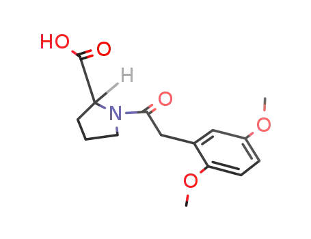 Molecular Structure of 112220-18-5 (L-Proline, 1-[(2,5-dimethoxyphenyl)acetyl]-)