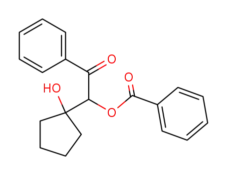 Molecular Structure of 84466-73-9 (Benzoic acid 1-(1-hydroxy-cyclopentyl)-2-oxo-2-phenyl-ethyl ester)