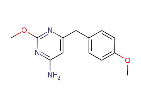 Molecular Structure of 143467-65-6 (2-methoxy-6-(4-methoxybenzyl)pyrimidin-4-amine)
