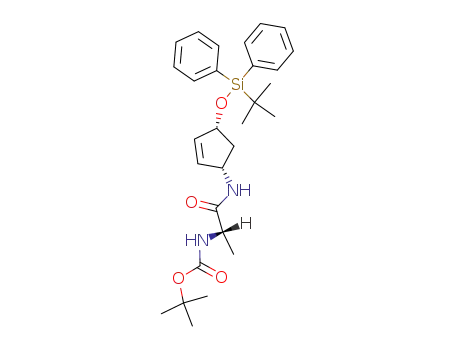 1(R)-1-<(tert-Butyldiphenylsilyl)oxy>-4(S)-<N-(N-Boc-L-alanyl)amino>cyclopent-2-ene