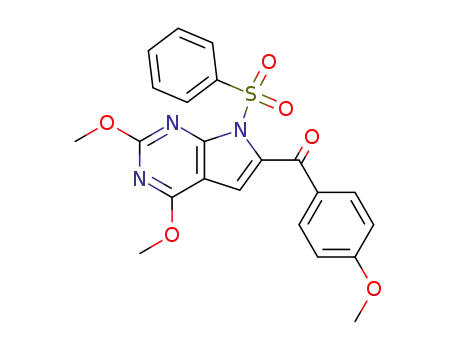 2,4-Dimethoxy-7-phenylsulfonylpyrrolo<2,3-d>pyrimidin-6-yl 4-methoxyphenyl ketone
