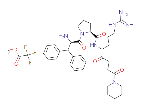 (S)-1-((R)-2-Amino-3,3-diphenyl-propionyl)-pyrrolidine-2-carboxylic acid [1-(3-guanidino-propyl)-2,5-dioxo-5-piperidin-1-yl-pentyl]-amide; compound with trifluoro-acetic acid