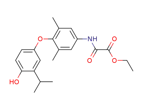ethyl N-<3,5-dimethyl-4-(4'-hydroxy-3'-isopropylphenoxy)phenyl>oxamate