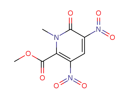 Molecular Structure of 139004-71-0 (2-Pyridinecarboxylic acid, 1,6-dihydro-1-methyl-3,5-dinitro-6-oxo-,
methyl ester)