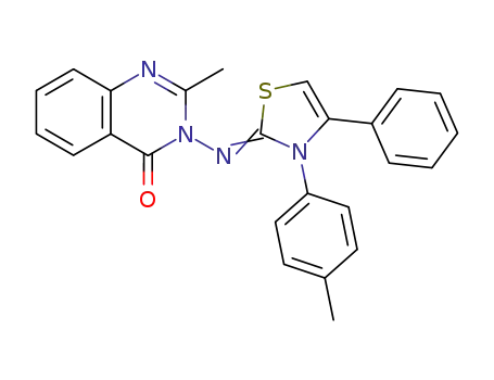 4(3H)-Quinazolinone,
2-methyl-3-[[3-(4-methylphenyl)-4-phenyl-2(3H)-thiazolylidene]amino]-