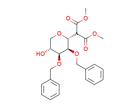 dimethyl <3α,4α-bis(benzyloxy)-5β-hydroxytetrahydro-2H-pyran-2β-yl>malonate