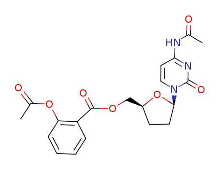 Molecular Structure of 126430-21-5 (Cytidine, N-acetyl-2',3'-dideoxy-, 5'-[2-(acetyloxy)benzoate])