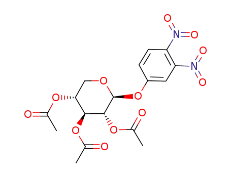 Molecular Structure of 172218-48-3 (3,4-dinitrophenyl 2,3,4-tri-O-acetyl-β-D-xylopyranoside)