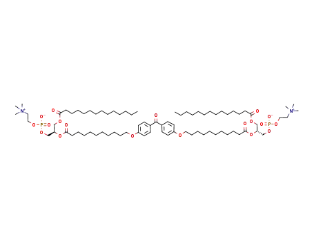 1,1'-dimyristoyl-2,2'-<11,11'-<carbonylbis(p-phenylenoxy)>bisundecanoyl>-sn-glycero-3-phosphocholine