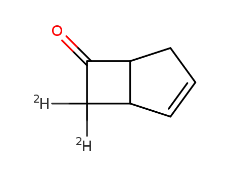 Molecular Structure of 51592-73-5 (7,7-dideuteriobicyclo<3.2.0>hept-2-en-6-one)