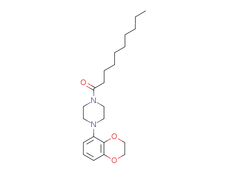 Molecular Structure of 151143-81-6 (1-(2,3-dihydro-1,4-benzodioxin-5-yl)-4-(1-oxodecyl)piperazine)
