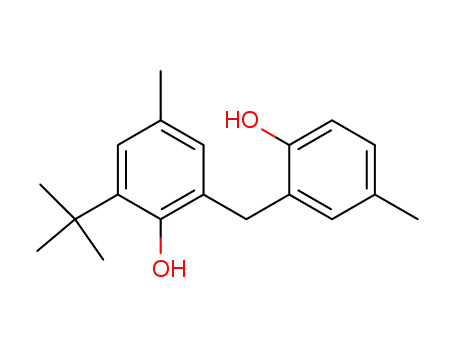 Molecular Structure of 81910-71-6 (2-(2-Hydroxy-5-methylbenzyl)-6-tert-butyl-4-methylphenol)