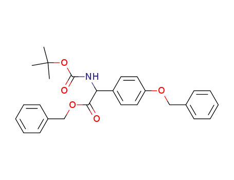 Molecular Structure of 76023-83-1 (benzyl N-t-butoxycarbonyl-p-benzyloxyphenylglycinate)