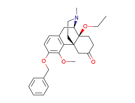 Molecular Structure of 165673-74-5 (3-(benzyloxy)-14-ethoxy-4-methoxy-N-methylmorphinan-6-one)