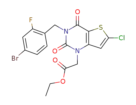 [3-(4-Bromo-2-fluoro-benzyl)-6-chloro-2,4-dioxo-3,4-dihydro-2H-thieno[3,2-d]pyrimidin-1-yl]-acetic acid ethyl ester