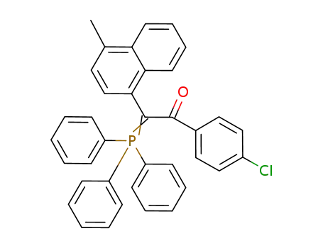 Molecular Structure of 114854-66-9 (Ethanone,
1-(4-chlorophenyl)-2-(4-methyl-1-naphthalenyl)-2-(triphenylphosphoranyl
idene)-)