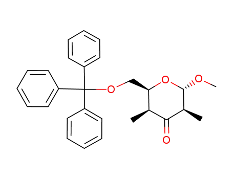 methyl 2,4-dideoxy-2,4-di-C-methyl-6-O-trityl-α-D-lyxopyranosid-3-ulose