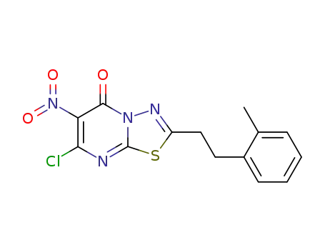 5H-1,3,4-Thiadiazolo[3,2-a]pyrimidin-5-one,
7-chloro-2-[2-(2-methylphenyl)ethyl]-6-nitro-