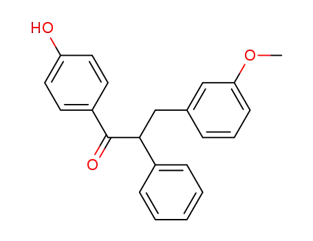 Molecular Structure of 118848-48-9 (1-(p-hydroxyphenyl)-3-(m-methoxyphenyl)-2-phenylpropan-1-one)