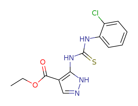 1H-Pyrazole-4-carboxylic acid,  3-[[[(2-chlorophenyl)amino]thioxomethyl]amino]-, ethyl ester