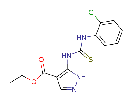 1H-Pyrazole-4-carboxylic acid,
3-[[[(2-chlorophenyl)amino]thioxomethyl]amino]-, ethyl ester