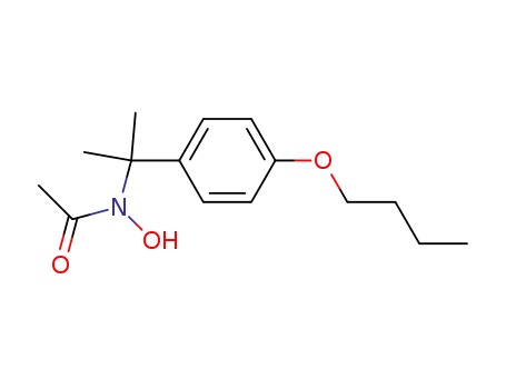 Molecular Structure of 115513-86-5 (N-hydroxy-N-[1-methyl-1-(4-butoxyphenyl)ethyl]acetamide)
