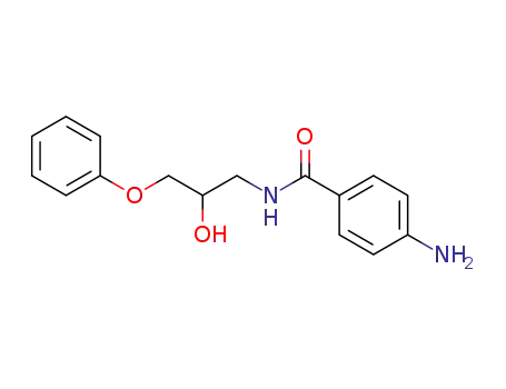 Molecular Structure of 112169-43-4 (4-AMINO-N-(2-HYDROXY-3-PHENOXY-PROPYL)-BENZAMIDE)
