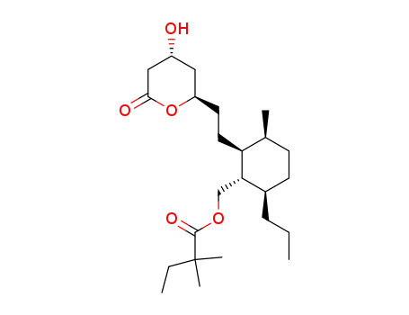 2,2-Dimethyl-butyric acid (1S,2S,3S,6R)-2-[2-((2R,4R)-4-hydroxy-6-oxo-tetrahydro-pyran-2-yl)-ethyl]-3-methyl-6-propyl-cyclohexylmethyl ester