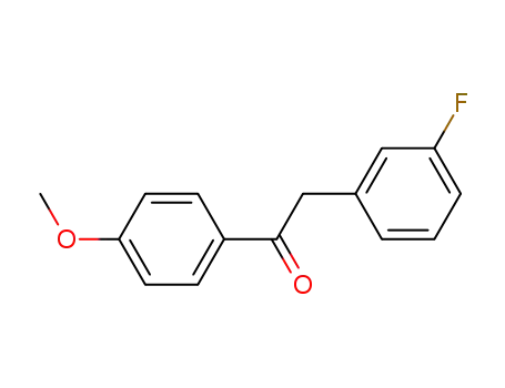 Molecular Structure of 153529-18-1 (2-(3-Fluorophenyl)-1-(4-Methoxyphenyl)ethanone)