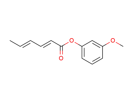 Molecular Structure of 170120-19-1 (3-methoxyphenyl (2E,4E)-2,4-hexanedienoate)