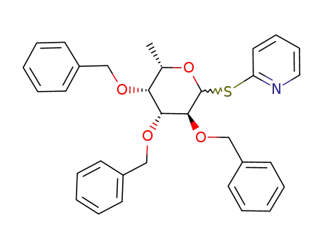2-((3S,4R,5R,6S)-3,4,5-Tris-benzyloxy-6-methyl-tetrahydro-pyran-2-ylsulfanyl)-pyridine