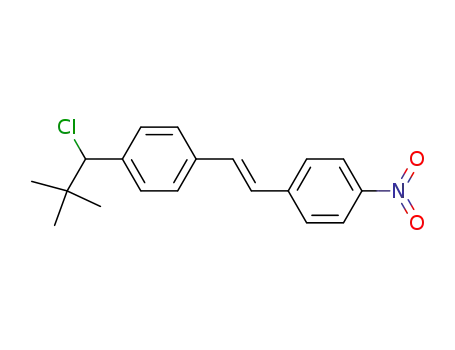Molecular Structure of 89727-58-2 (Benzene, 1-(1-chloro-2,2-dimethylpropyl)-4-[2-(4-nitrophenyl)ethenyl]-,
(E)-)