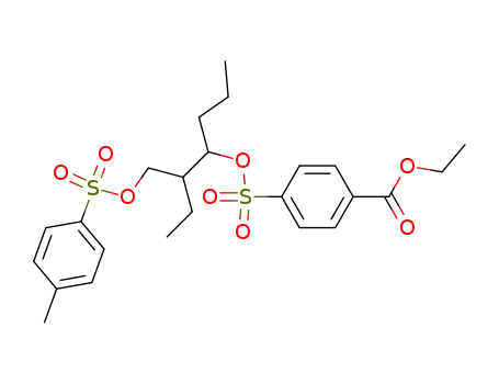 4-<1-propyl-2-(p-toluolsulfonyloxymethyl)-but-4-oxysulfonyl>-benzoesaeure-ethylester