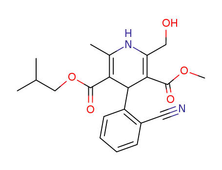 3,5-Pyridinedicarboxylic acid,
4-(2-cyanophenyl)-1,4-dihydro-2-(hydroxymethyl)-6-methyl-, 3-methyl
5-(2-methylpropyl) ester