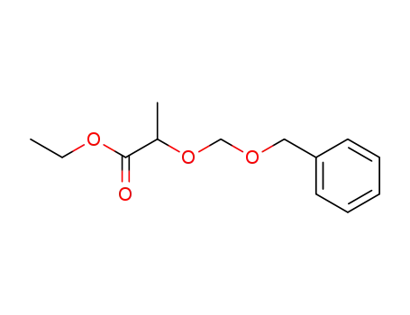 Molecular Structure of 174621-62-6 (Propanoic acid, 2-[(phenylmethoxy)methoxy]-, ethyl ester)